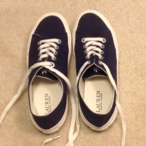 Ralph Lauren blue canvas sneakers